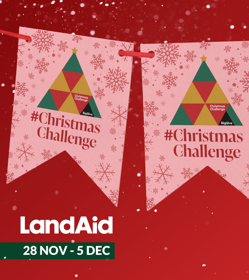 LandAid Big Give Christmas Challenge banner - 28 Nov - 5 Dec